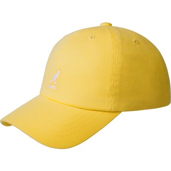 Šiltovka zaoblená žltá nastaviteľný Washed Baseball Lemon Sorbet Kangol