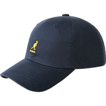 Šiltovka zaoblená tmavomodrá nastaviteľný Washed Baseball Navy Kangol