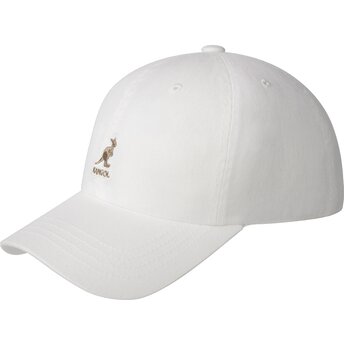 Šiltovka zaoblená biely nastaviteľný Washed Baseball White Kangol