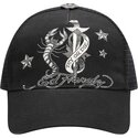 siltovka-zaoblena-cierna-snapback-dagger-scorpion-ed-hardy