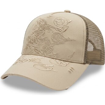 Šiltovka zaoblená khaki snapback Outline Ed Hardy