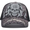 siltovka-zaoblena-cierna-snapback-13-skull-ed-hardy