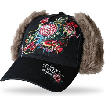 Šiltovka zaoblená čierna upravená Crawling Trapper Ed Hardy