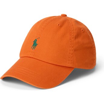 Šiltovka zaoblená oranžová nastaviteľný Cotton Chino Classic Sport Polo Ralph Lauren