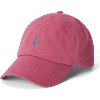 Šiltovka zaoblená ružová nastaviteľný Cotton Chino Classic Sport Polo Ralph Lauren