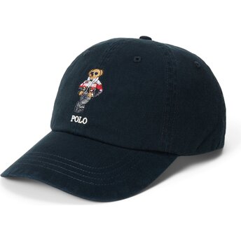 Šiltovka zaoblená čierna nastaviteľný Woven Bear Polo Ralph Lauren