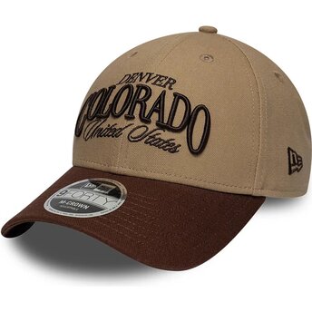 Šiltovka zaoblená hnedá nastaviteľný 9FORTY M-Crown Wordmark Denver Colorado New Era