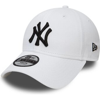 Šiltovka zaoblená biely nastaviteľný pre deti 9FORTY League Essential New York Yankees MLB New Era