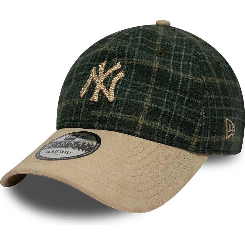 siltovka-zaoblena-zelena-nastavitelny-9twenty-mix-check-new-york-yankees-mlb-new-era