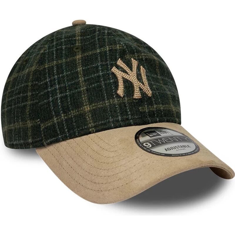 siltovka-zaoblena-zelena-nastavitelny-9twenty-mix-check-new-york-yankees-mlb-new-era