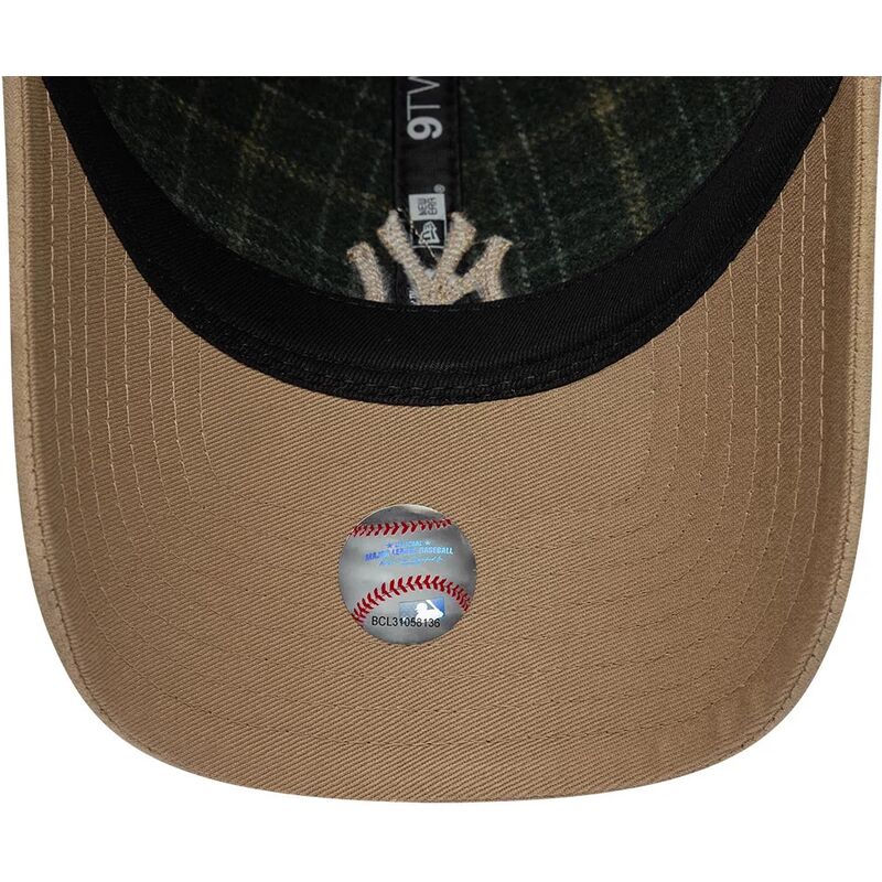 siltovka-zaoblena-zelena-nastavitelny-9twenty-mix-check-new-york-yankees-mlb-new-era