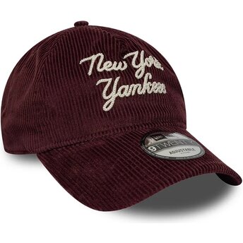 Šiltovka zaoblená červená nastaviteľný 9TWENTY A Frame Cord Script New York Yankees MLB New Era