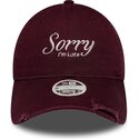siltovka-zaoblena-cervena-nastavitelny-9twenty-slogan-sorry-i-m-late-new-era