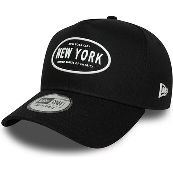 Šiltovka zaoblená čierna snapback 9FORTY E Frame Rubber New York New Era