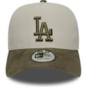 siltovka-zaoblena-zelena-snapback-9forty-e-frame-suede-visor-los-angeles-dodgers-mlb-new-era
