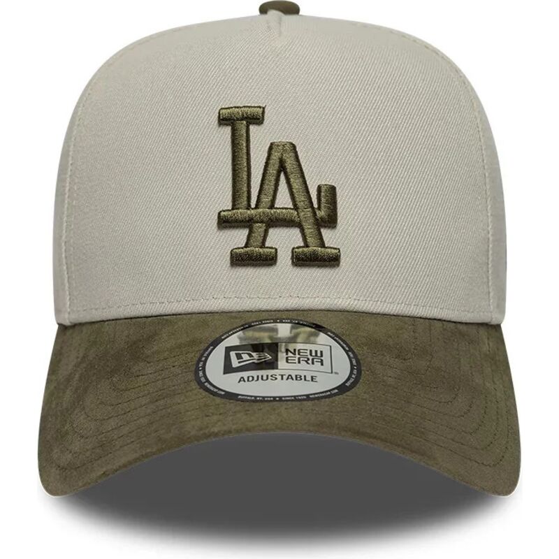 siltovka-zaoblena-zelena-snapback-9forty-e-frame-suede-visor-los-angeles-dodgers-mlb-new-era