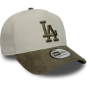 siltovka-zaoblena-zelena-snapback-9forty-e-frame-suede-visor-los-angeles-dodgers-mlb-new-era