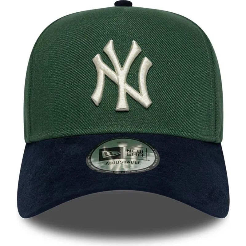 siltovka-zaoblena-zelena-snapback-9forty-e-frame-suede-visor-new-york-yankees-mlb-new-era