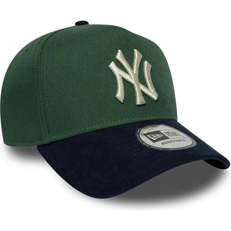 siltovka-zaoblena-zelena-snapback-9forty-e-frame-suede-visor-new-york-yankees-mlb-new-era