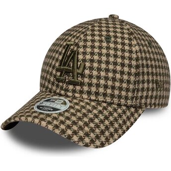 Šiltovka zaoblená zelená nastaviteľný 9FORTY M-Crown Houndstooth Los Angeles Dodgers MLB New Era