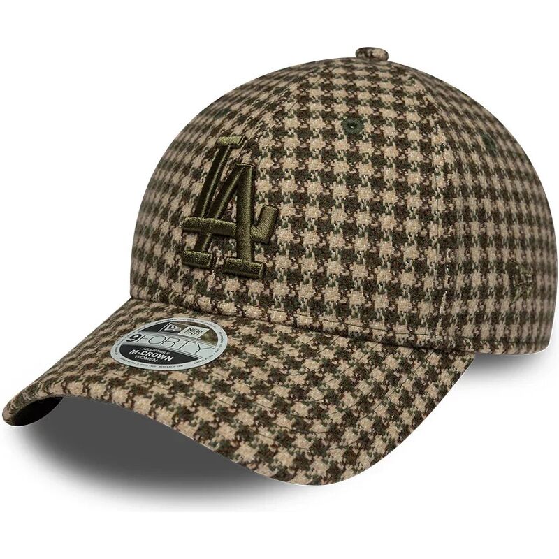 siltovka-zaoblena-zelena-nastavitelny-9forty-m-crown-houndstooth-los-angeles-dodgers-mlb-new-era