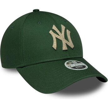 Šiltovka zaoblená zelená nastaviteľný 9FORTY Metallic New York Yankees MLB New Era