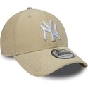 siltovka-zaoblena-bezova-snapback-9forty-entry-cord-new-york-yankees-mlb-new-era