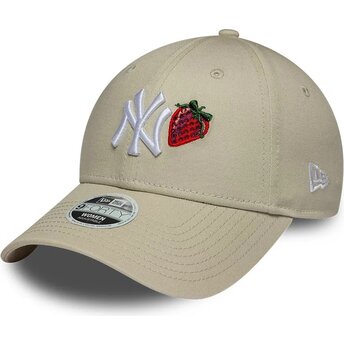 Šiltovka zaoblená béžová nastaviteľný 9FORTY Fruit Icon Strawberry New York Yankees MLB New Era