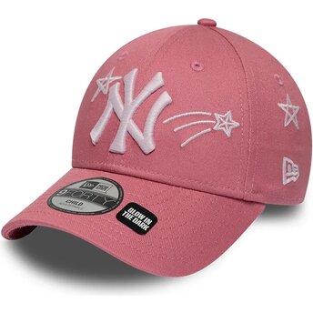 Šiltovka zaoblená ružová nastaviteľný pre deti 9FORTY Space New York Yankees MLB New Era