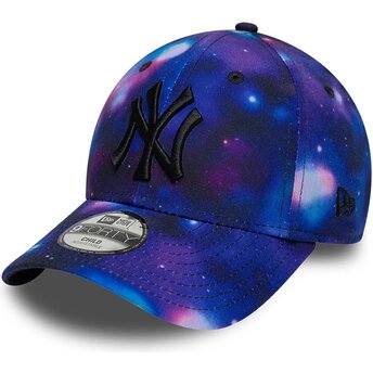 Šiltovka zaoblená viacfarebná snapback pre deti 9FORTY All Over Print Space New York Yankees MLB New Era