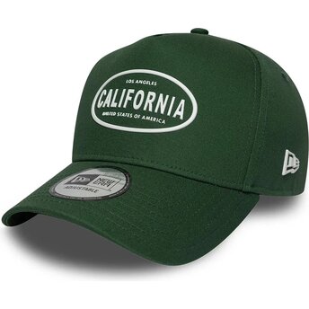 Šiltovka zaoblená zelená snapback 9FORTY E Frame Rubber California Los Angeles New Era