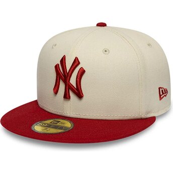 Šiltovka rovná béžová upravená 59FIFTY League Essential New York Yankees MLB New Era