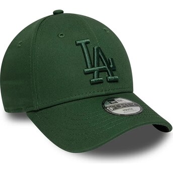 Šiltovka zaoblená zelená nastaviteľný pre deti 9FORTY League Essential Los Angeles Dodgers MLB New Era