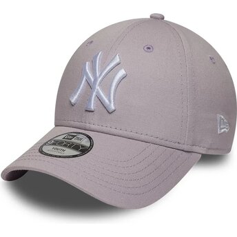 Šiltovka zaoblená fialová nastaviteľný pre deti 9FORTY League Essential New York Yankees MLB New Era