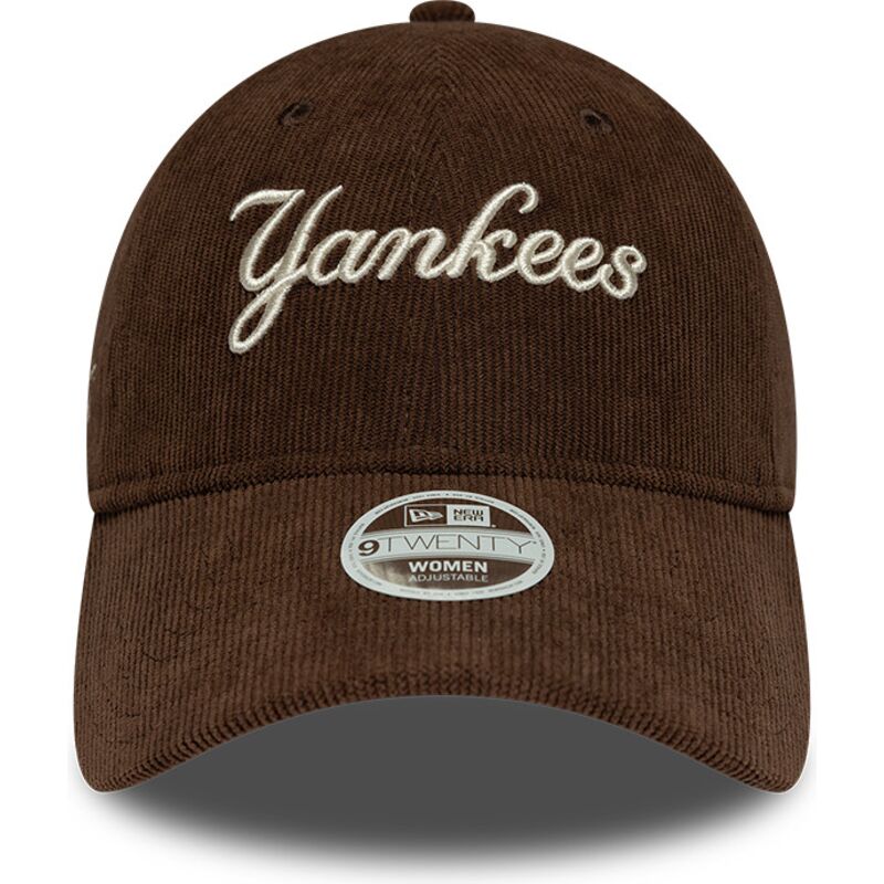 siltovka-zaoblena-hneda-nastavitelny-9twenty-cord-script-new-york-yankees-mlb-new-era