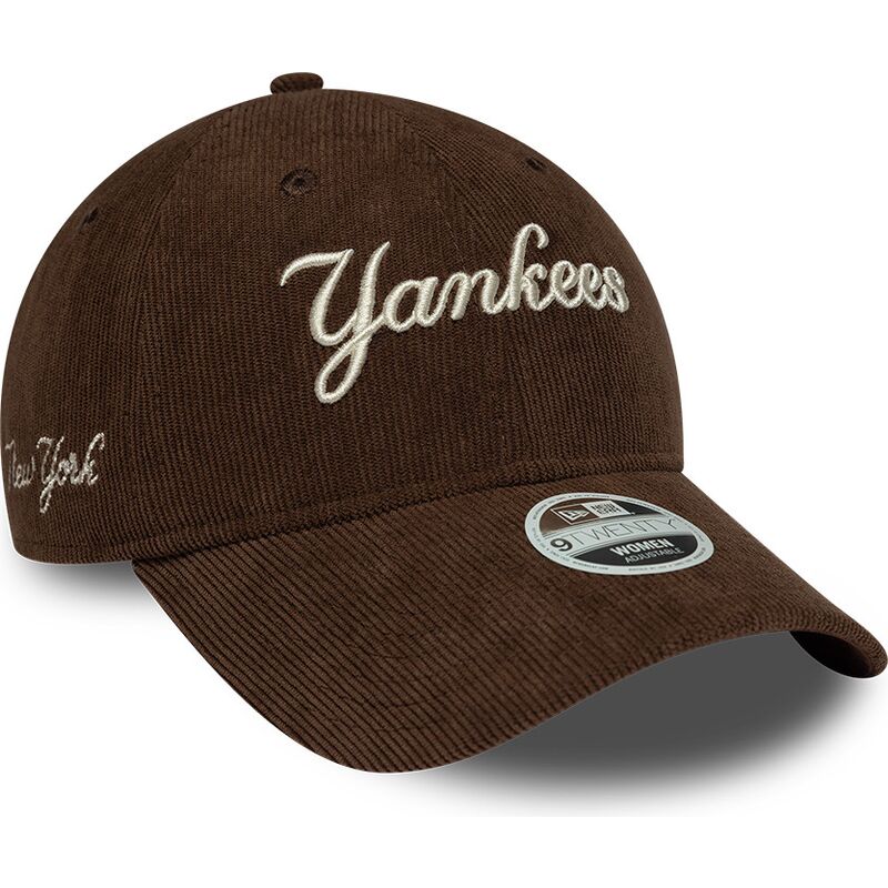 siltovka-zaoblena-hneda-nastavitelny-9twenty-cord-script-new-york-yankees-mlb-new-era