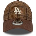 siltovka-zaoblena-hneda-nastavitelny-9twenty-mix-check-los-angeles-dodgers-mlb-new-era