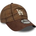 siltovka-zaoblena-hneda-nastavitelny-9twenty-mix-check-los-angeles-dodgers-mlb-new-era