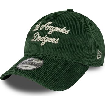 Šiltovka zaoblená zelená nastaviteľný 9TWENTY A Frame Cord Script Los Angeles Dodgers MLB New Era