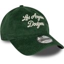 siltovka-zaoblena-zelena-nastavitelny-9twenty-a-frame-cord-script-los-angeles-dodgers-mlb-new-era