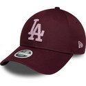 siltovka-zaoblena-cervena-nastavitelny-rosa-9forty-metallic-los-angeles-dodgers-mlb-new-era