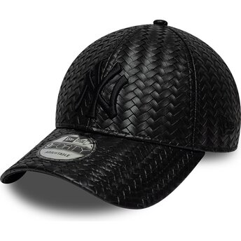 Šiltovka zaoblená čierna snapback 9FORTY PU Weave New York Yankees MLB New Era