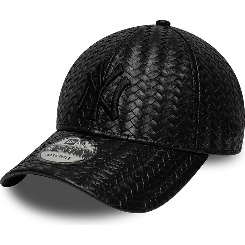 siltovka-zaoblena-cierna-snapback-9forty-pu-weave-new-york-yankees-mlb-new-era