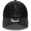 siltovka-zaoblena-cierna-snapback-9forty-pu-weave-new-york-yankees-mlb-new-era
