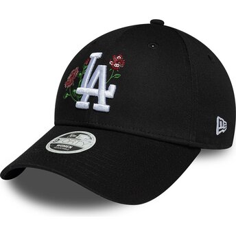 Šiltovka zaoblená čierna snapback 9FORTY Rose Sequin Los Angeles Dodgers MLB New Era