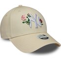 siltovka-zaoblena-bezova-snapback-9forty-rose-sequin-new-york-yankees-mlb-new-era