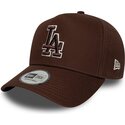 siltovka-zaoblena-hneda-snapback-9forty-e-frame-team-outline-los-angeles-dodgers-mlb-new-era