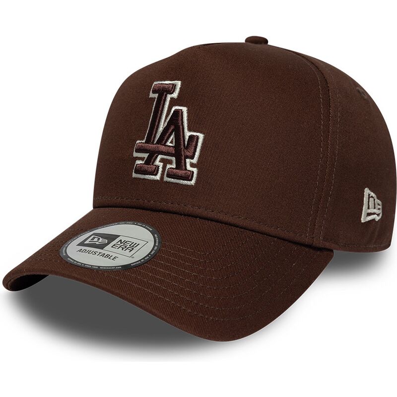 siltovka-zaoblena-hneda-snapback-9forty-e-frame-team-outline-los-angeles-dodgers-mlb-new-era