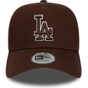 siltovka-zaoblena-hneda-snapback-9forty-e-frame-team-outline-los-angeles-dodgers-mlb-new-era