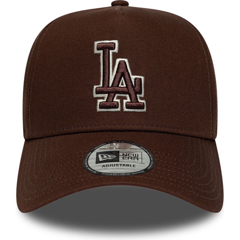 siltovka-zaoblena-hneda-snapback-9forty-e-frame-team-outline-los-angeles-dodgers-mlb-new-era